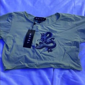 Motel rocks cropped baby tee